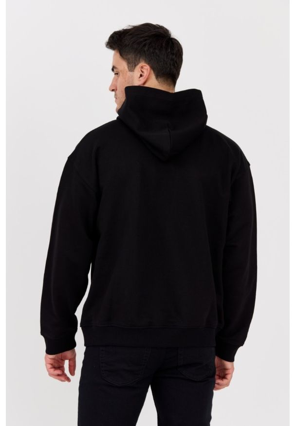 Diesel - DIESEL Czarna męska bluza z kapturem S-BOXT-HOOD-D, Rozmiar XXL. Typ kołnierza: kaptur. Kolor: czarny. Materiał: bawełna, elastan. Długość rękawa: długi rękaw. Długość: długie. Wzór: jednolity. Styl: klasyczny