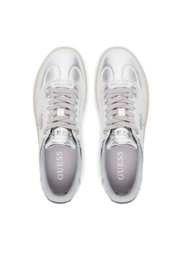 Guess Sneakersy FLJJAZLEM12 Srebrny. Kolor: srebrny. Materiał: skóra