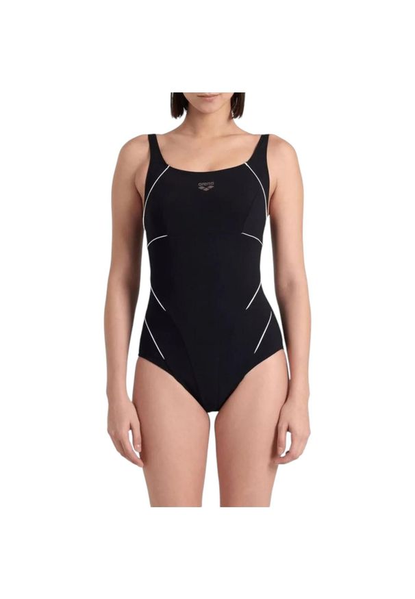 Damski kostium kąpielowy 1-częściowy Arena Jewel R. Kolor: czarny, wielokolorowy, biały. Materiał: nylon, materiał