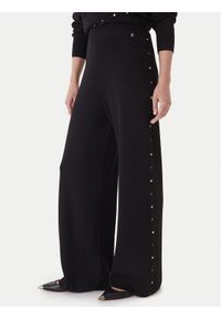 LOLA CASADEMUNT Spodnie materiałowe LF2514002 Czarny Regular Fit. Kolor: czarny. Materiał: wiskoza