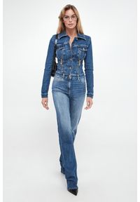 Elisabetta Franchi - Kombinezon damski jeansowy ELISABETTA FRANCHI. Materiał: jeans