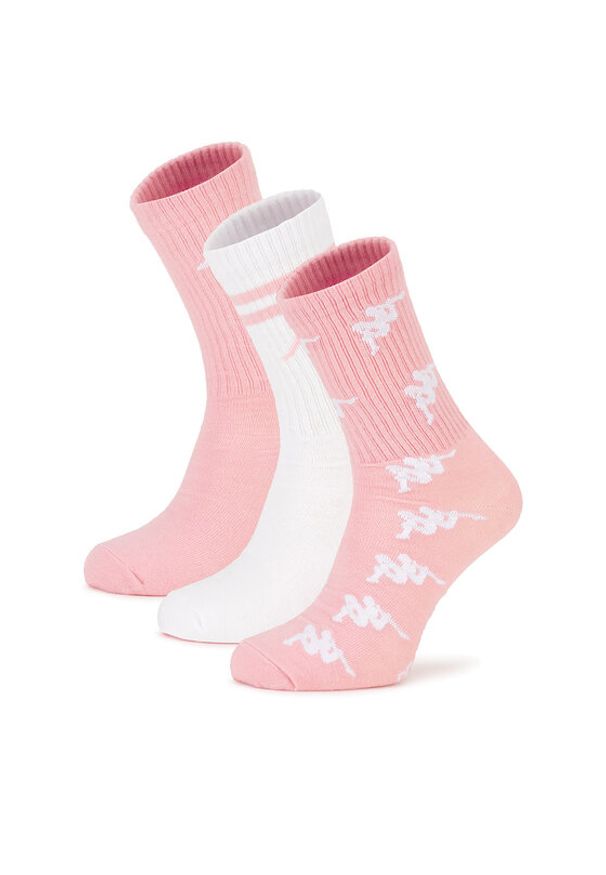 Kappa Zestaw 3 par wysokich skarpet unisex KR_SUPERT_SS25 (3-PACK) Różowy. Kolor: różowy. Materiał: materiał, bawełna