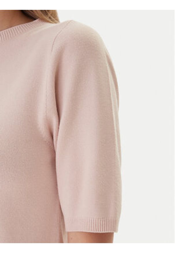 Kontatto Sweter 3M0804C Różowy Regular Fit. Kolor: różowy. Materiał: wiskoza, syntetyk
