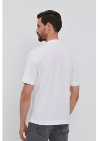 After Label T-shirt męski kolor biały z aplikacją. Okazja: na co dzień. Kolor: biały. Wzór: aplikacja. Styl: casual #5