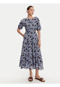 Pepe Jeans Sukienka letnia Eva PL953695 Błękitny Regular Fit. Kolor: niebieski. Materiał: bawełna. Sezon: lato