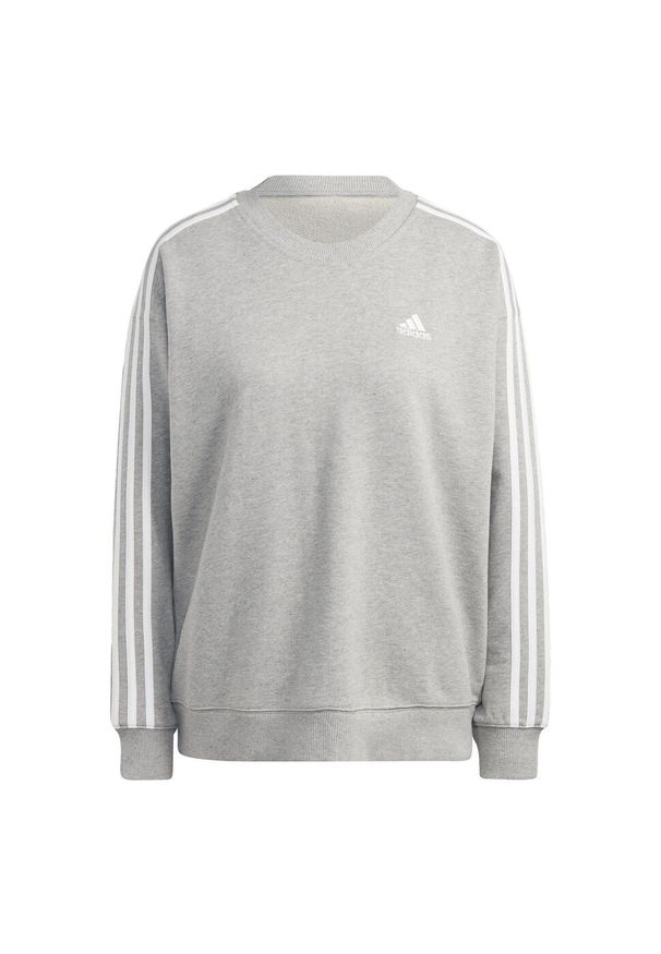 Adidas - Essentials 3-Stripes Sweatshirt. Kolor: biały, szary, wielokolorowy