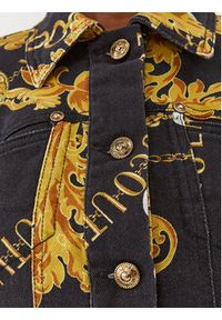 Versace Jeans Couture Kurtka jeansowa 75HAS453 Czarny Slim Fit. Kolor: czarny. Materiał: bawełna