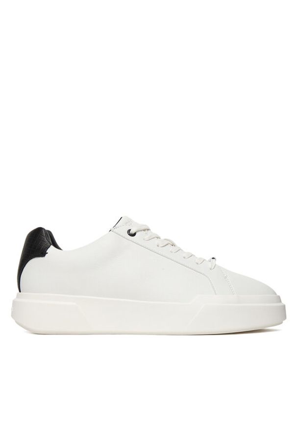 Calvin Klein Sneakersy Chunky Cupsole Laceup Clean Lth HM0HM02239 Biały. Kolor: biały. Materiał: skóra