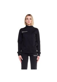 LEONE 1947 APPAREL - Damski dres Only One ze stójką i zamkiem błyskawicznym. Kolor: czarny. Materiał: dresówka. Sport: fitness