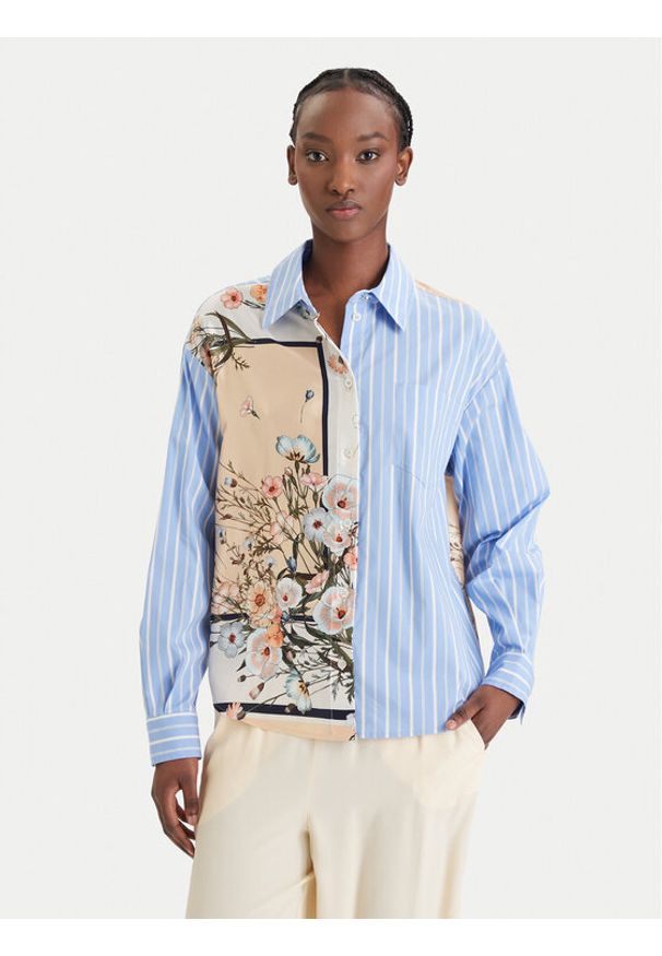Liu Jo Koszula WA6383 T2555 Niebieski Regular Fit. Kolor: niebieski. Materiał: bawełna