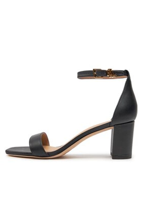 Lauren Ralph Lauren - LAUREN RALPH LAUREN Sandały 802927949001 Czarny. Kolor: czarny. Materiał: skóra