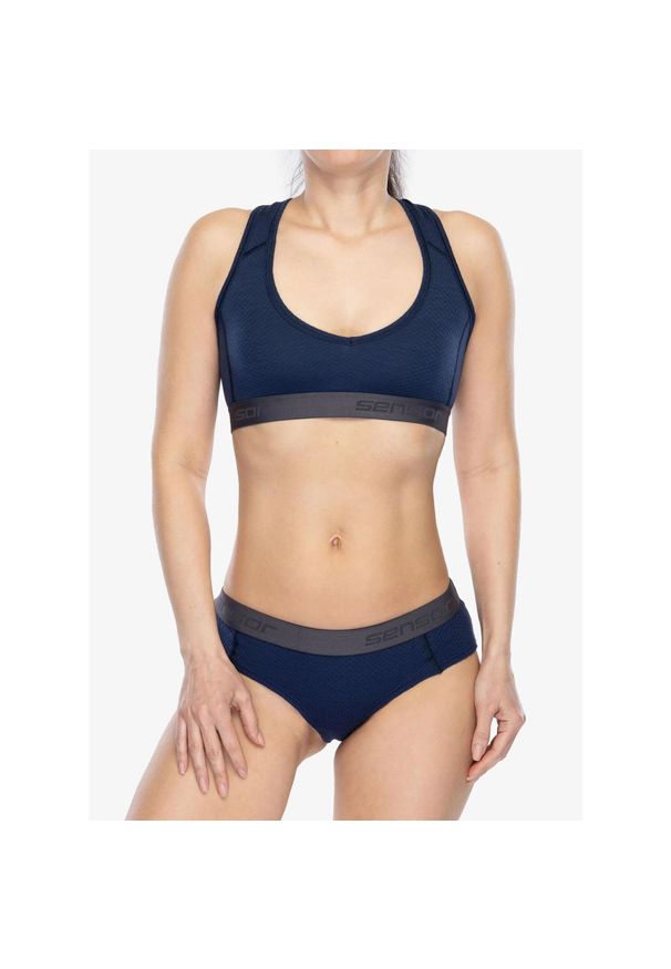 SENSOR - Stanik sportowy Sensor Merino DF Bra. Kolor: niebieski