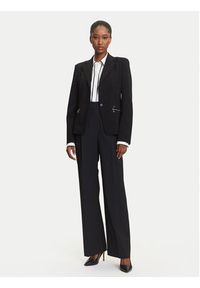 Karl Lagerfeld - KARL LAGERFELD Marynarka A3W14040 Czarny Slim Fit. Typ kołnierza: dekolt w karo. Kolor: czarny. Materiał: syntetyk #3