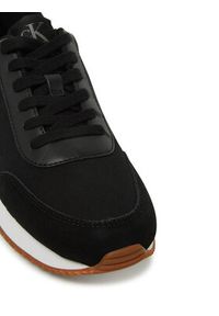 Calvin Klein Jeans Sneakersy Retro Runner Low Laceup Canvas YW0YW01888 Czarny. Kolor: czarny. Materiał: materiał