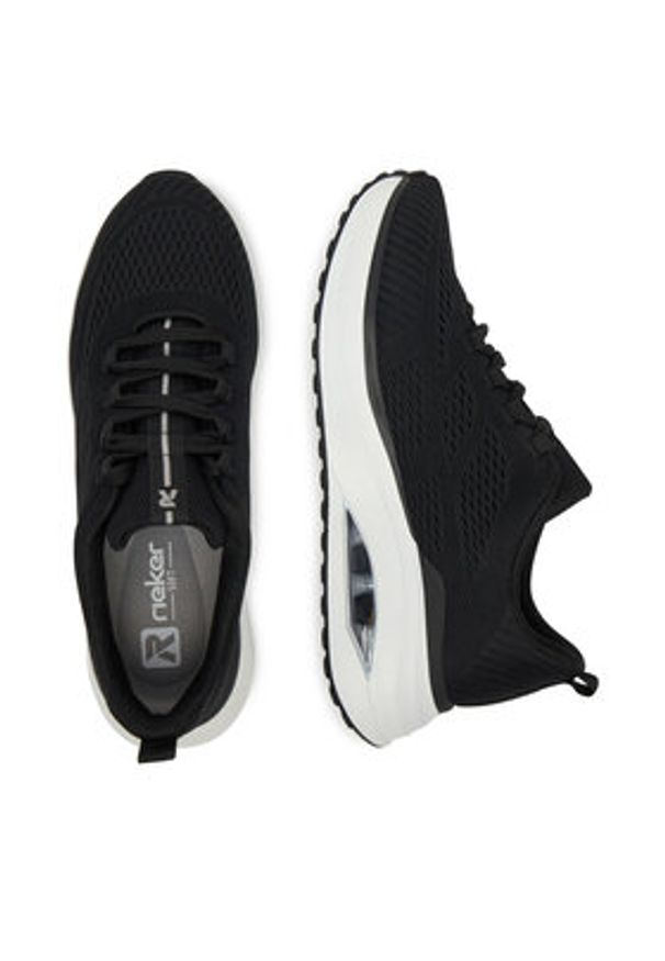 Rieker Revolution Lifestyle Sneakersy W2701-00 Czarny. Kolor: czarny. Materiał: materiał