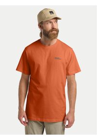 Jack Wolfskin T-Shirt Essential 1808382 Pomarańczowy Regular Fit. Kolor: pomarańczowy. Materiał: bawełna