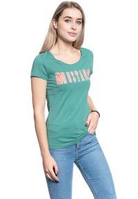 Mustang - T-SHIRT DAMSKI MUSTANG ALEXIA C PRINT DEEP SEA 1009641 6318. Wzór: nadruk #5