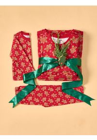 Sinsay - Piżama dwuczęściowa z motywem piernikowego ludzika - czerwony. Kolor: czerwony #1