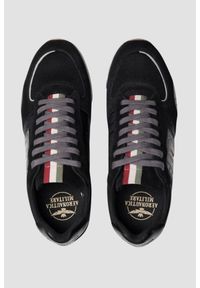 Aeronautica Militare - AERONAUTICA MILITARE Czarne męskie sneakersy Frecce Tricolori, Rozmiar 43. Okazja: na co dzień. Kolor: czarny. Materiał: tkanina, zamsz. Wzór: haft #3