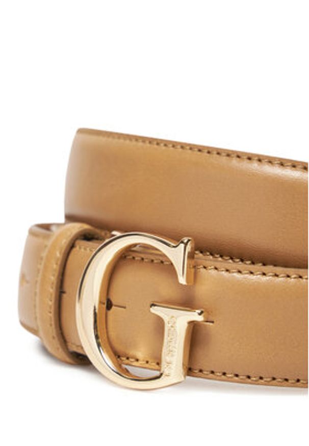 Guess Pasek Damski BW9118 P4230 Beżowy. Kolor: beżowy. Materiał: skóra