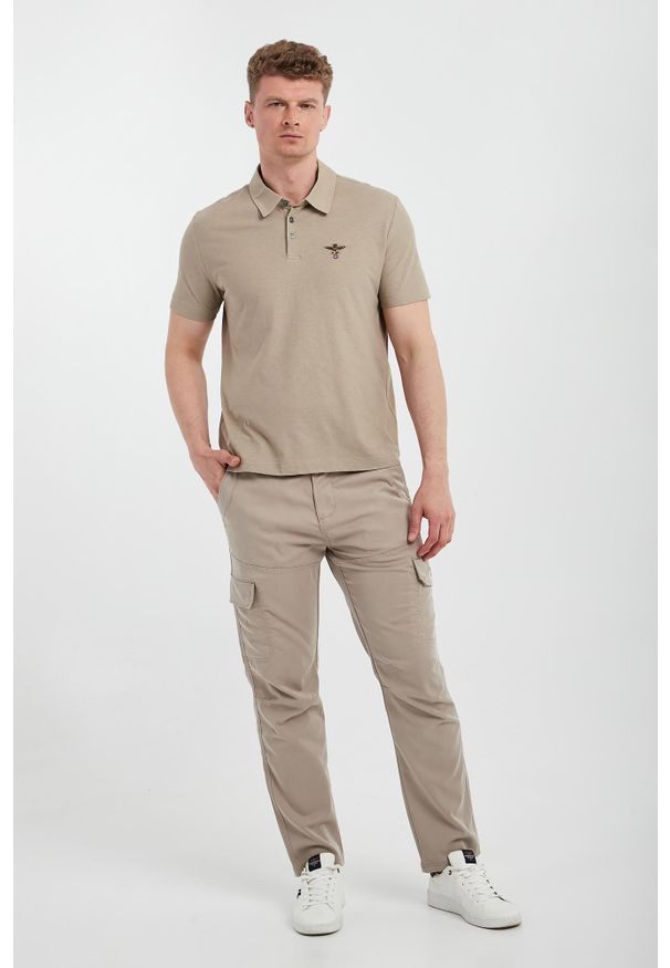 Aeronautica Militare - Polo męskie z haftem AERONAUTICA MILITARE. Typ kołnierza: polo. Wzór: haft