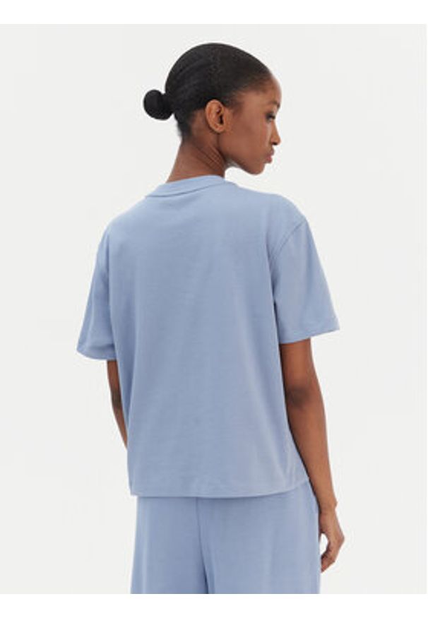 TOMMY HILFIGER - Tommy Hilfiger T-Shirt Script WW0WW47819 Niebieski Regular Fit. Kolor: niebieski. Materiał: bawełna