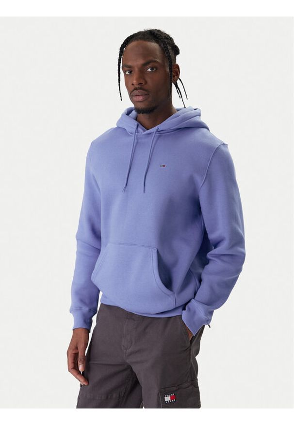 Tommy Jeans Bluza DM0DM20742 Niebieski Relaxed Fit. Kolor: niebieski. Materiał: bawełna