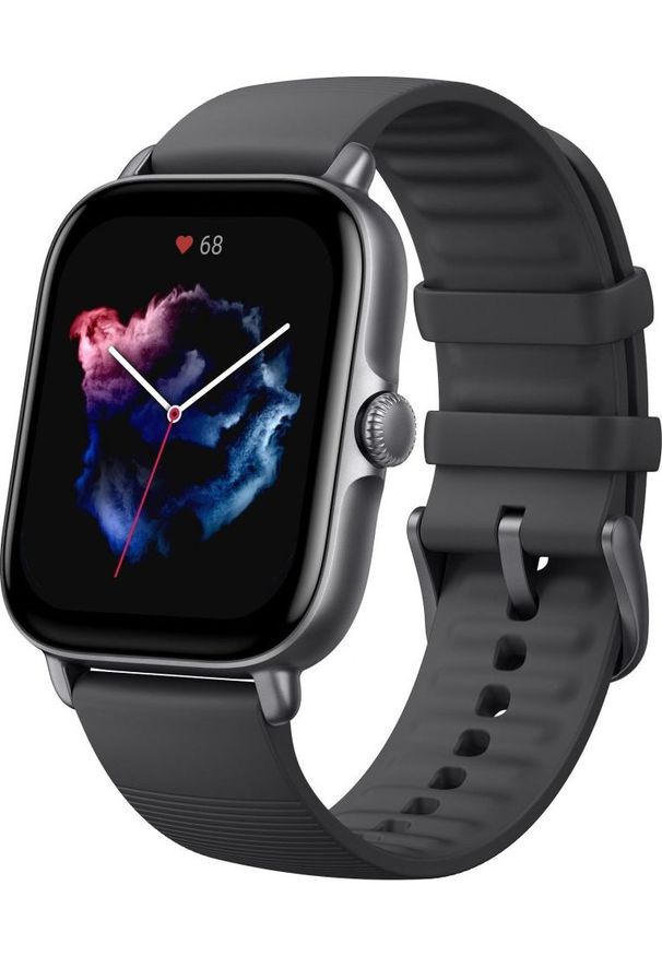 AMAZFIT - Smartwatch Amazfit GTS 3 Czarny (W2035OVN). Rodzaj zegarka: smartwatch. Kolor: czarny