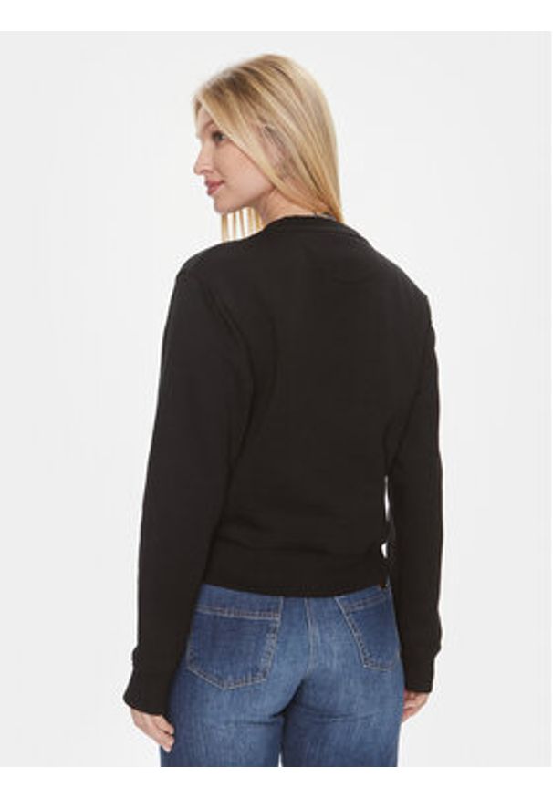 Guess Bluza Cn Stones Logo W4RQ14 KB681 Czarny Relaxed Fit. Kolor: czarny. Materiał: syntetyk, bawełna
