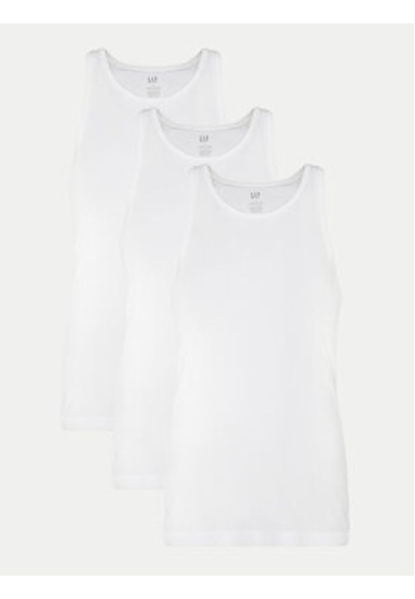 GAP - Gap Komplet 3 tank topów 483958-00 Biały Regular Fit. Kolor: biały. Materiał: bawełna