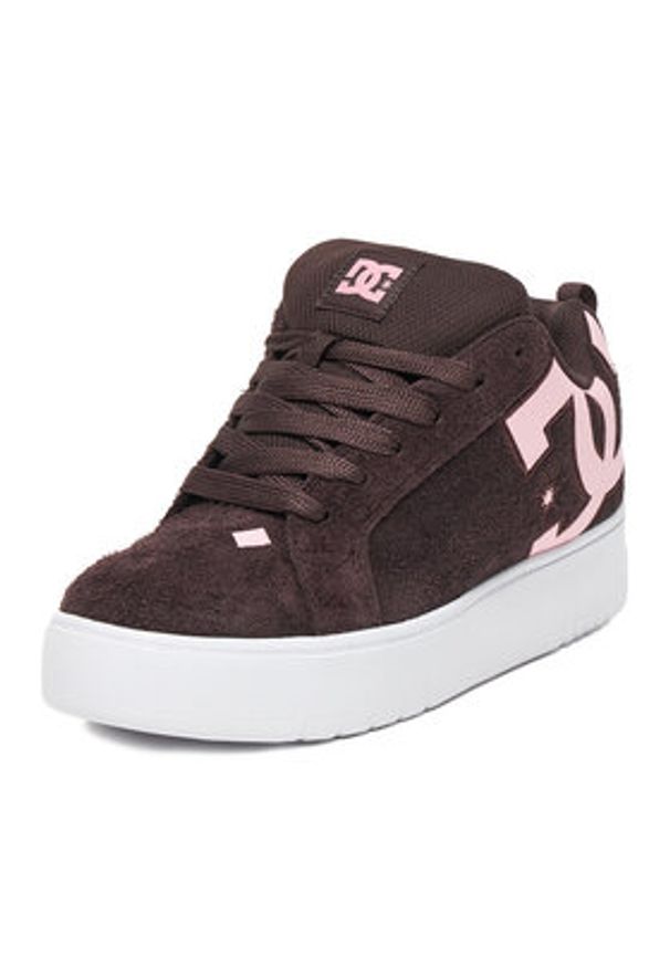 DC Shoes Sneakersy CEO-COURT GRAFFIK PLATFORM DC02422210 Brązowy. Kolor: brązowy. Materiał: skóra, zamsz. Obcas: na platformie