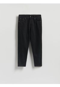 Reserved - Jeansy carrot fit - czarny. Kolor: czarny