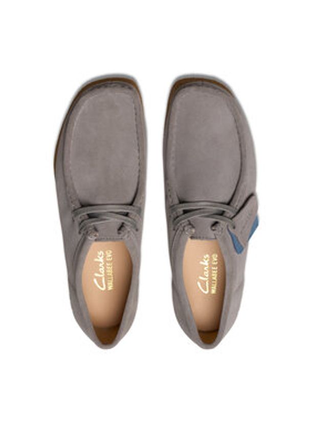Clarks Półbuty WallabeeEVOSh 26181477 Szary. Kolor: szary. Materiał: zamsz, skóra