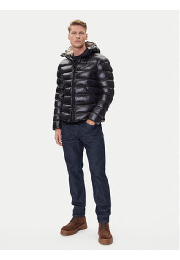 Blauer Kurtka przejściowa 25WBLUC02079 Czarny Regular Fit. Kolor: czarny. Materiał: syntetyk