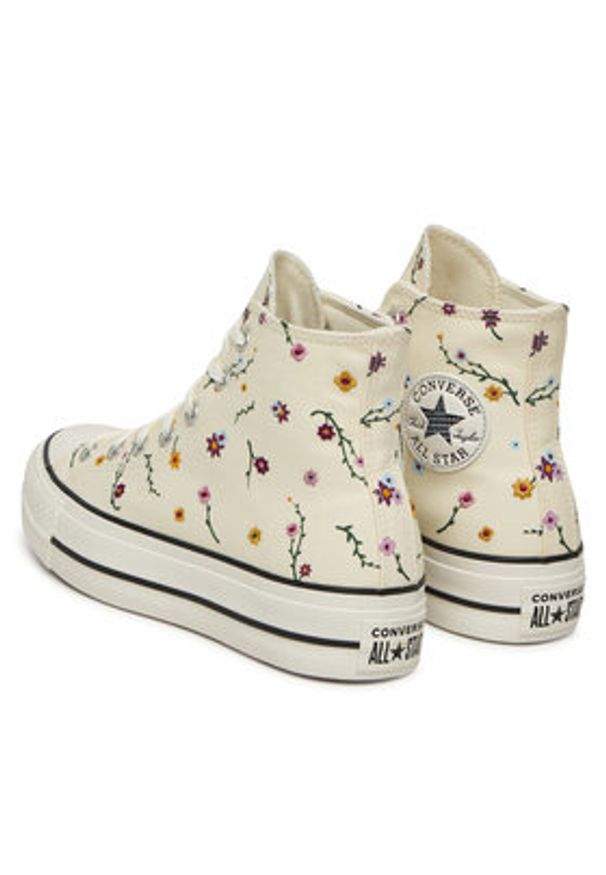 Converse Trampki Chuck Taylor All Star Lift A15536C Écru. Kolor: kremowy. Materiał: materiał