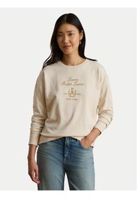 Lauren Ralph Lauren - LAUREN RALPH LAUREN Bluza 200P13944002 Kremowy Regular Fit. Kolor: kremowy. Materiał: bawełna #1