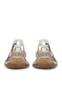 Rieker Klapki CEO-608K2-40 Srebrny. Kolor: srebrny. Materiał: skóra #4