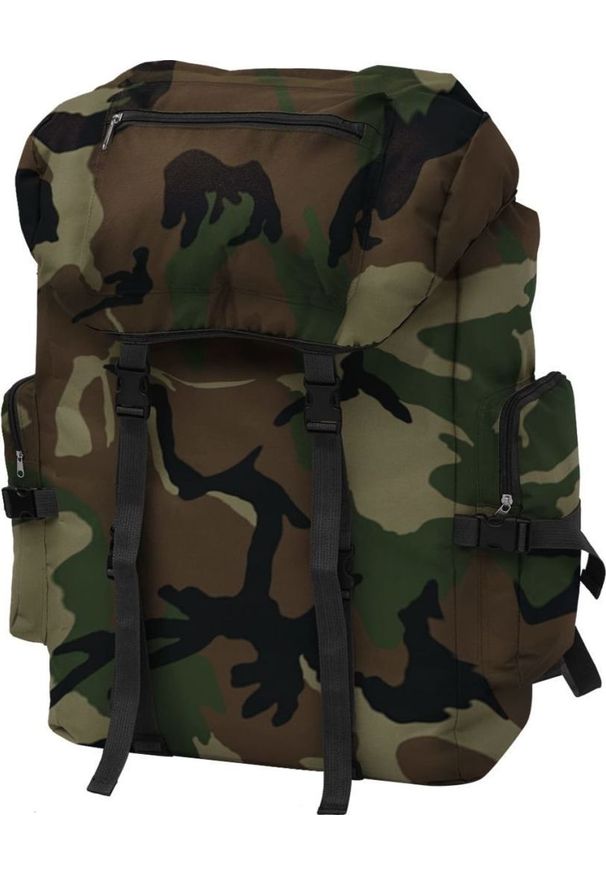 Plecak turystyczny vidaXL Wojskowy 65 l (91098). Styl: militarny
