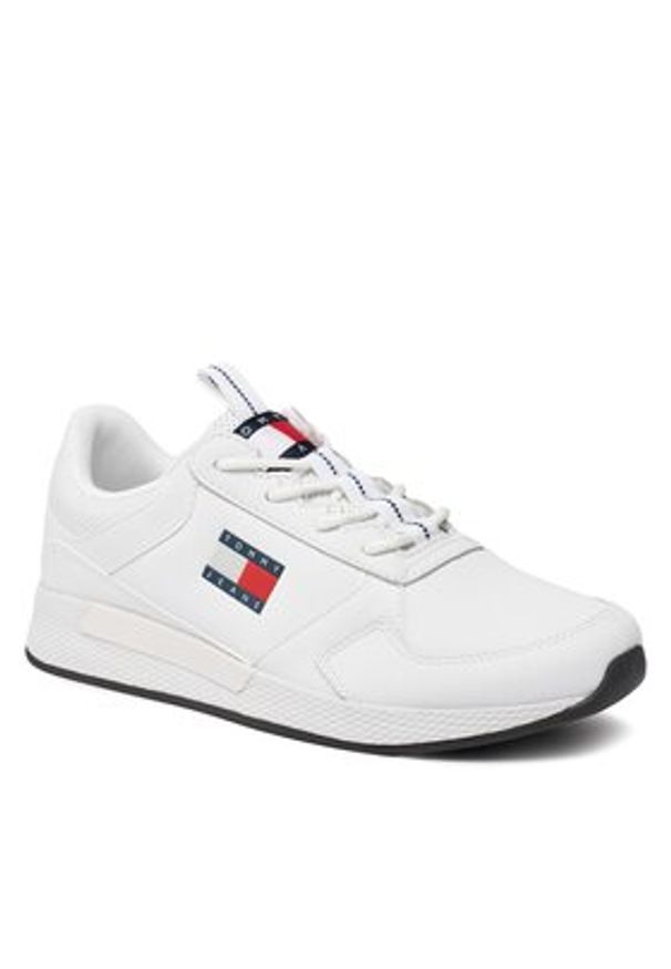 Tommy Jeans Sneakersy Tommy Jeans Flexi Runner EM0EM01409 Biały. Kolor: biały. Materiał: materiał