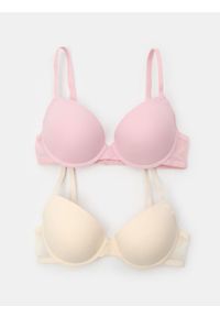 Sinsay - Biustonosz push-up z fiszbinami 2 pack - wielobarwny. Rodzaj stanika: push-up, biustonosz z fiszbinami