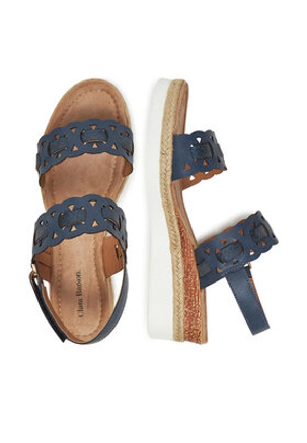 Clara Barson Espadryle WS2189-52 Granatowy. Kolor: niebieski. Materiał: materiał