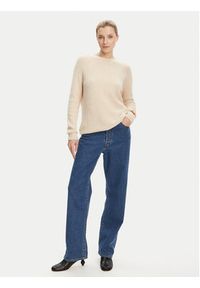 Weekend Max Mara Sweter Ghiacci 2525366151 Beżowy Regular Fit. Kolor: beżowy. Materiał: wełna #3