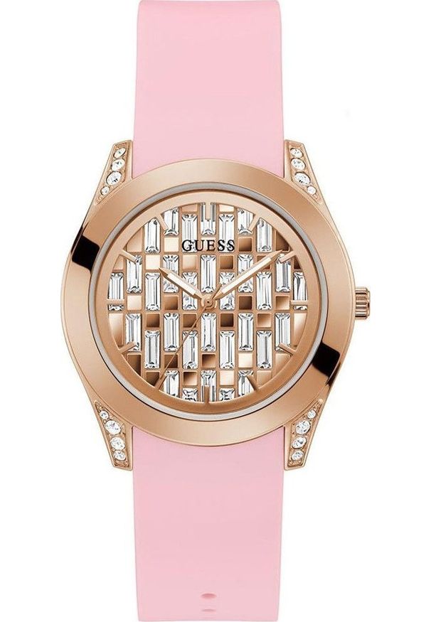 Zegarek Guess Zegarek damski Guess GW0109L2 CYRKONIE różowy. Kolor: różowy