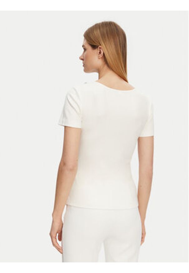 Marciano Guess T-Shirt 5RGP18 6299A Beżowy Regular Fit. Kolor: beżowy. Materiał: wiskoza