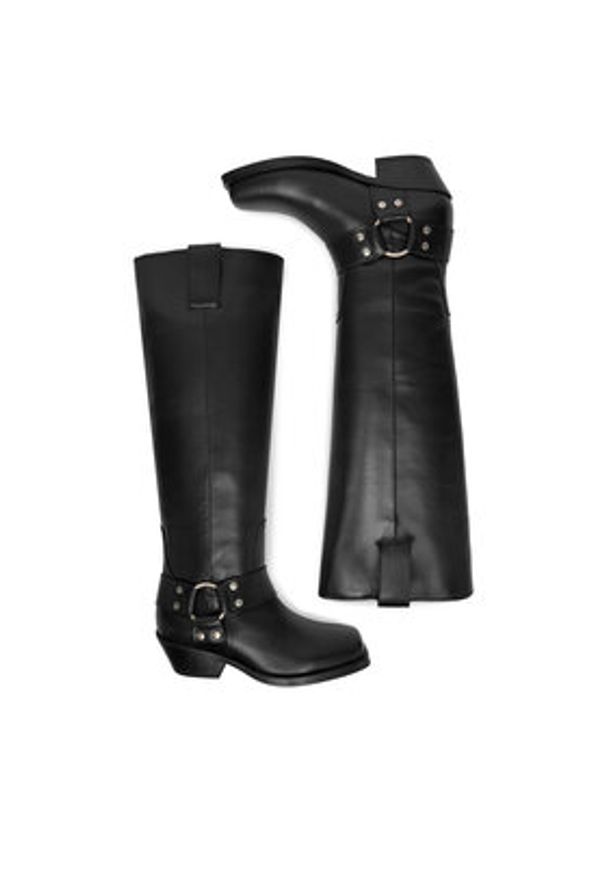 Badura Kozaki EO-ARIA-20484-25 Czarny. Kolor: czarny. Materiał: skóra