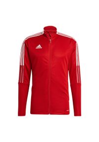 Adidas - Bluza piłkarska męska adidas Tiro 21 Track. Kolor: biały, czerwony, wielokolorowy. Sport: piłka nożna