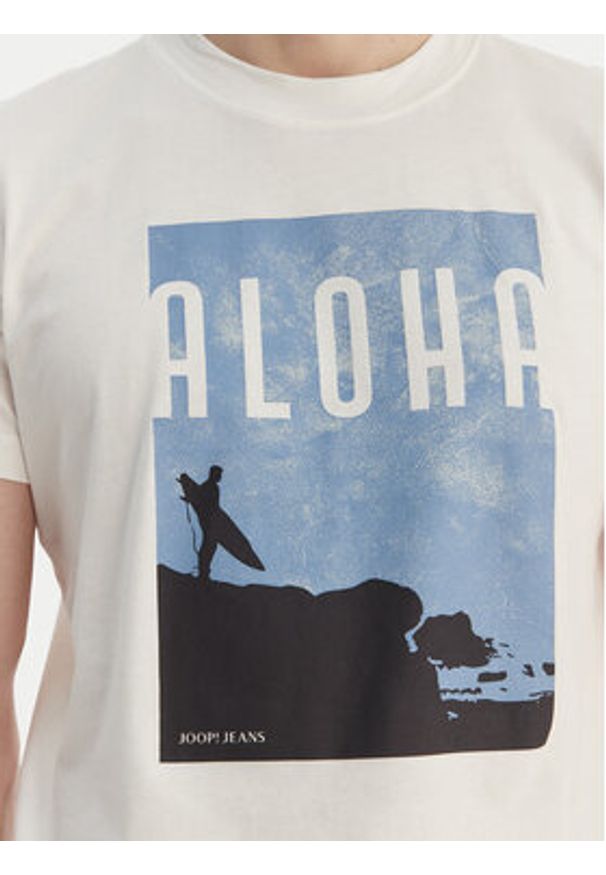JOOP! Jeans T-Shirt JJJ-Lanakila 30101983 Écru Regular Fit. Materiał: bawełna