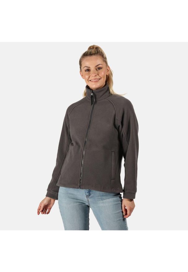 Regatta - Damski Polar Z Suwakiem Thor III. Kolor: szary. Materiał: polar. Sezon: zima. Sport: turystyka piesza