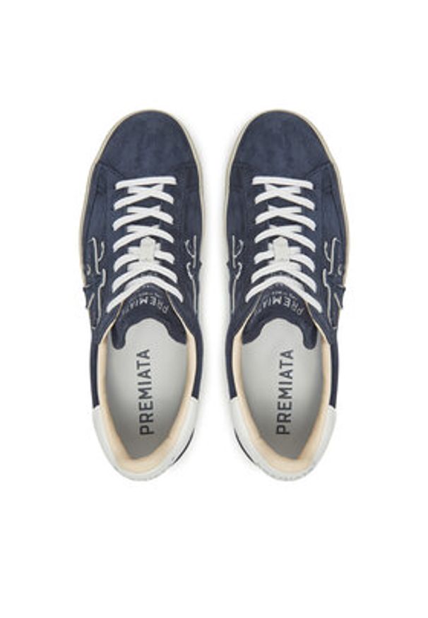 Premiata Sneakersy Steven Var 6643 Granatowy. Kolor: niebieski. Materiał: zamsz, skóra