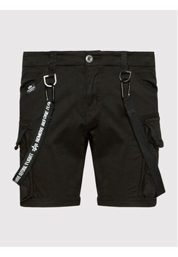 Alpha Industries Szorty materiałowe Utility 116213 Czarny Regular Fit. Kolor: czarny. Materiał: bawełna